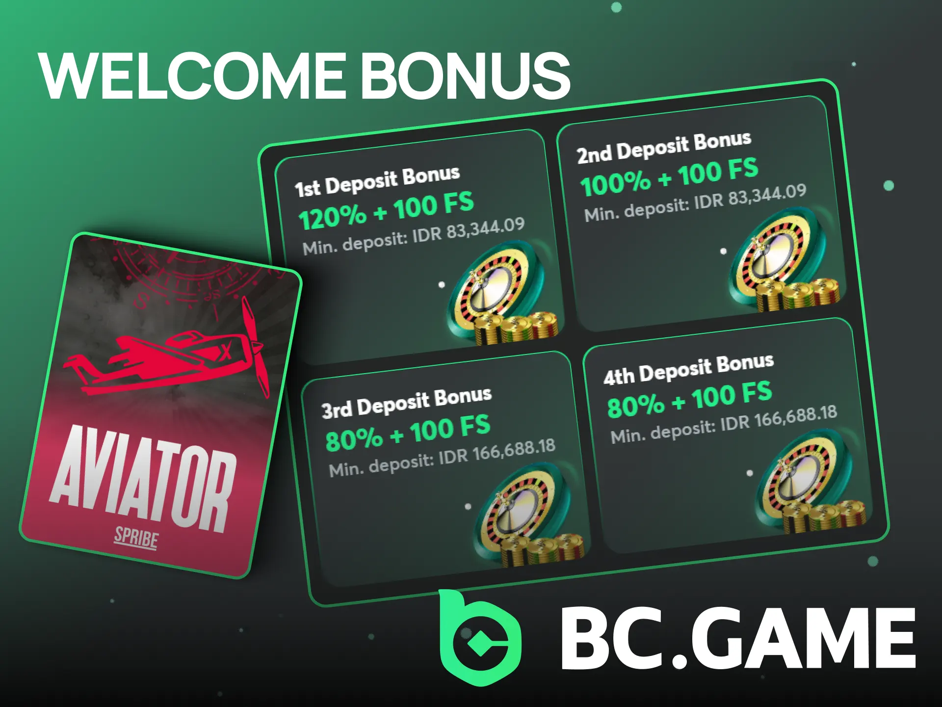 Use the welcome bonus at BC Game and start playing Aviator.