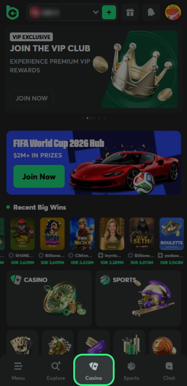 Navigate to the extensive casino catalog to locate the popular Plinko game at BC Game.