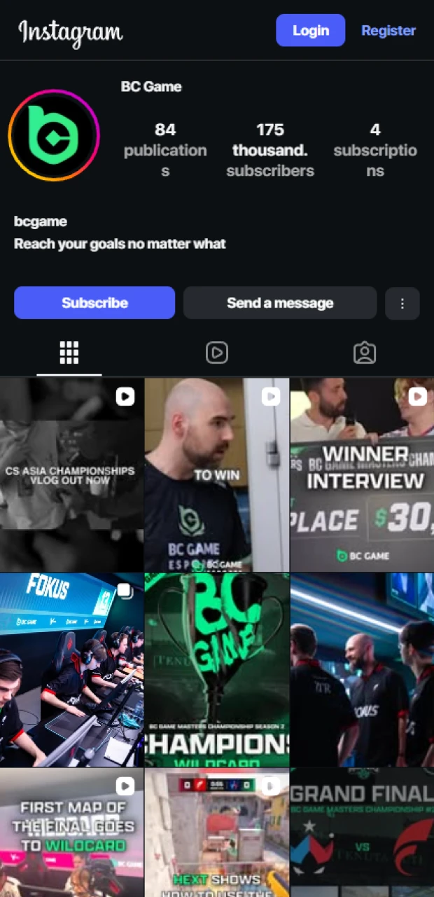 Find active BC Game promo codes on official resources.