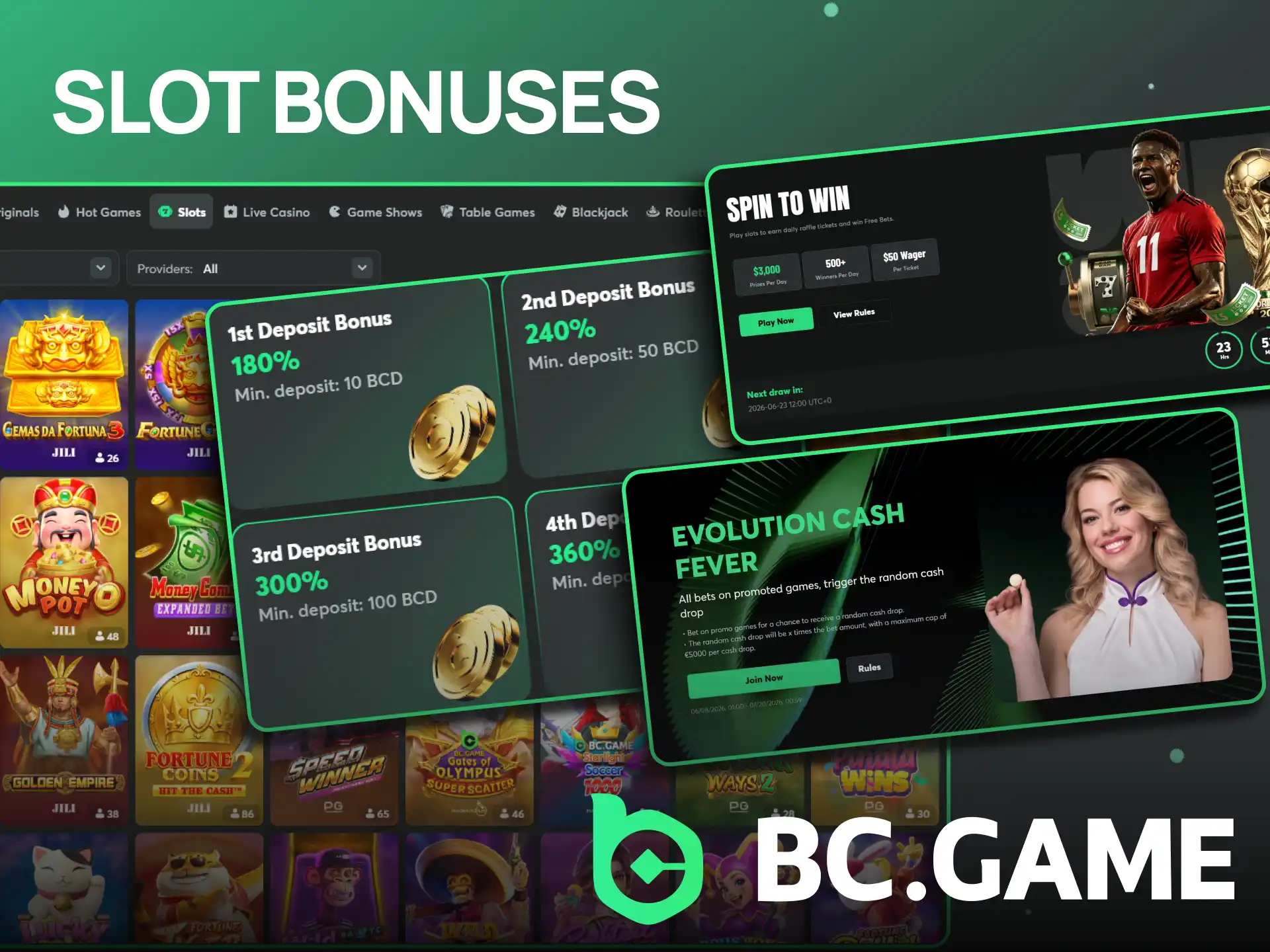 Boost your slot winnings with BC Game bonuses.